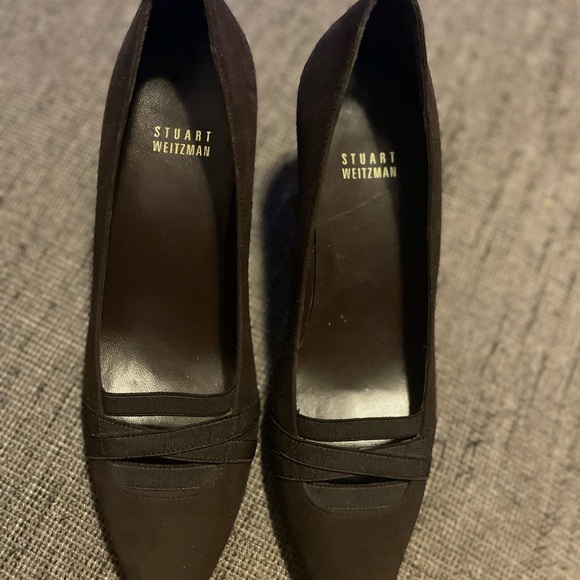 Stuart Weitzman Bandexsvelt Suede Pumps, Brown, 7M, never worn, made in Spain. - Picture 4 of 4